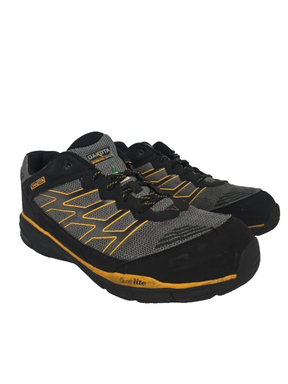 Dakota Men's 3604 Aluminum Toe Steel Plate Quad Lite Work Shoes Grey Size 13M